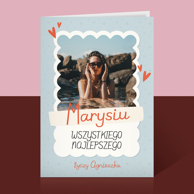 Zdjęcie i Podpis: Urodzinowa Ramka - Kartka z życzeniami