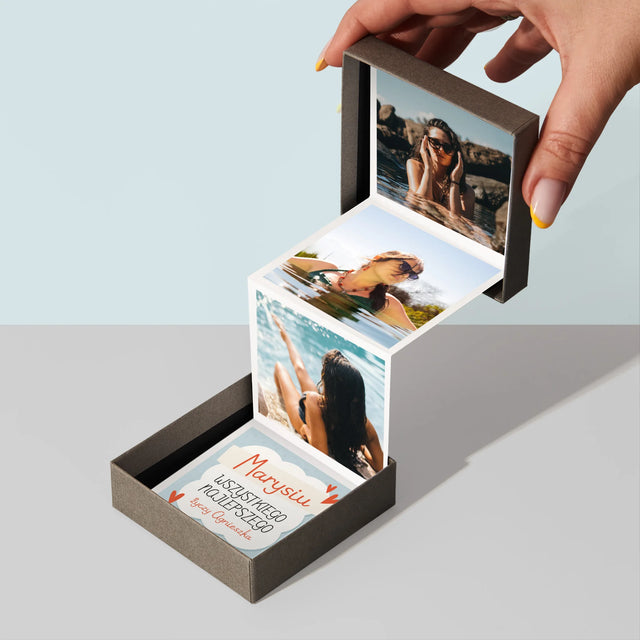 Zdjęcie i Podpis: Urodzinowa Ramka - Zestaw Zdjęć Harmonijka