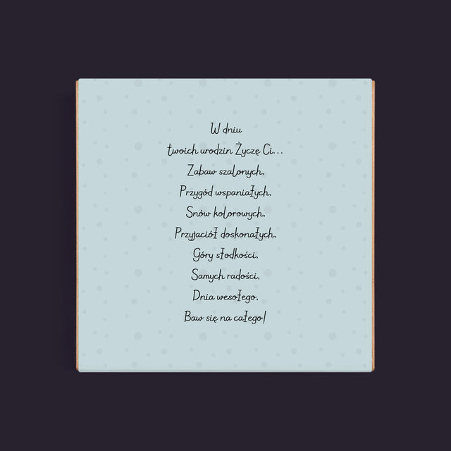 Zdjęcie i Podpis: Urodzinowa Ramka - Dubajska Czekolada