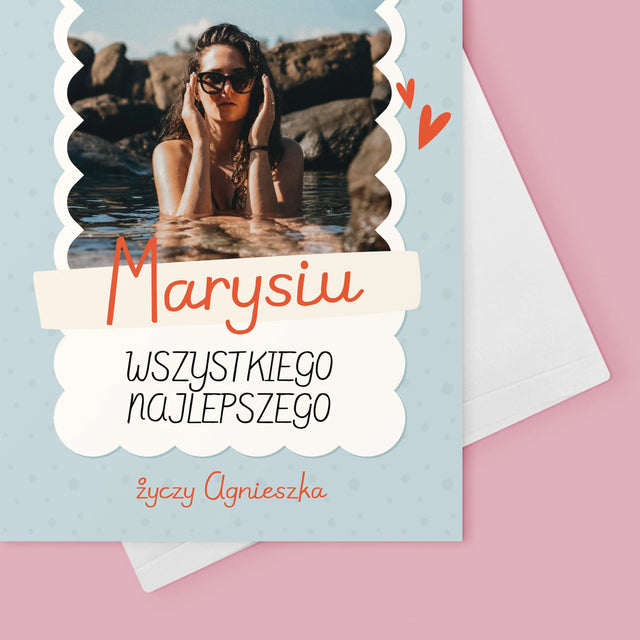 Zdjęcie i Podpis: Urodzinowa Ramka - Kartka z życzeniami