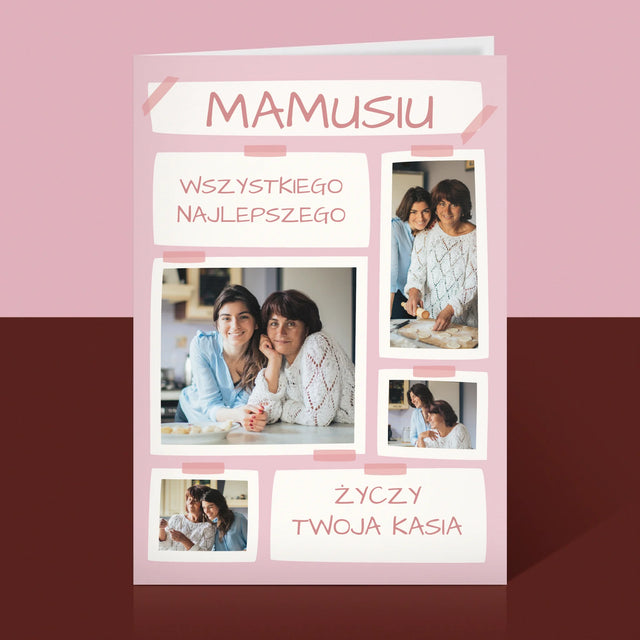 Fotokolaż: Mamusiu Wszystkiego Najlepszego - Kartka z Życzeniami