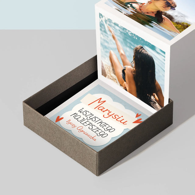 Zdjęcie i Podpis: Urodzinowa Ramka - Zestaw Zdjęć Harmonijka