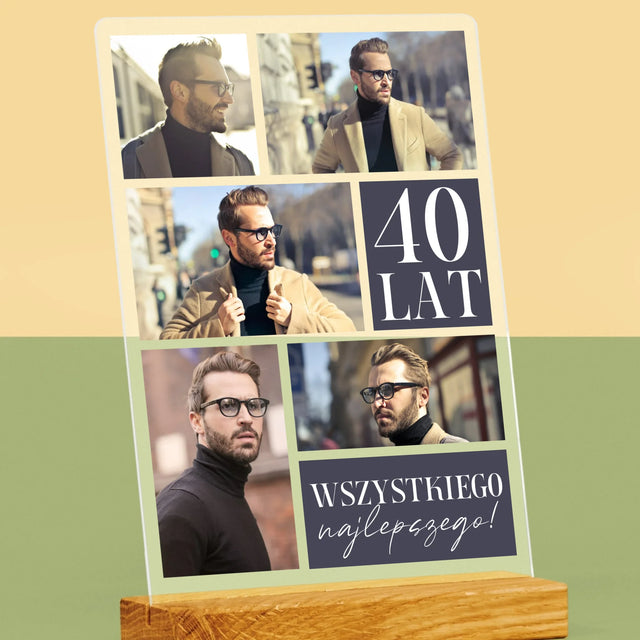 Fotokolaż: Urodziny Najlepszego - Wydruk Na Szkle Akrylowym