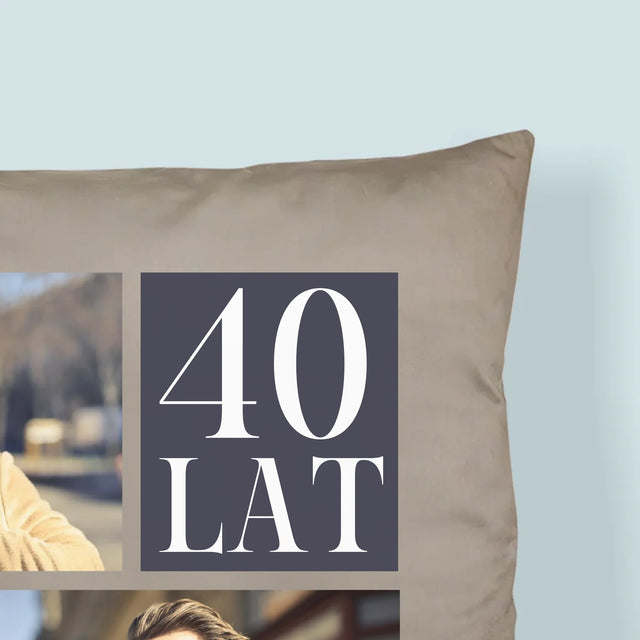 Fotokolaż: Urodziny Najlepszego - Poduszka z Nadrukiem