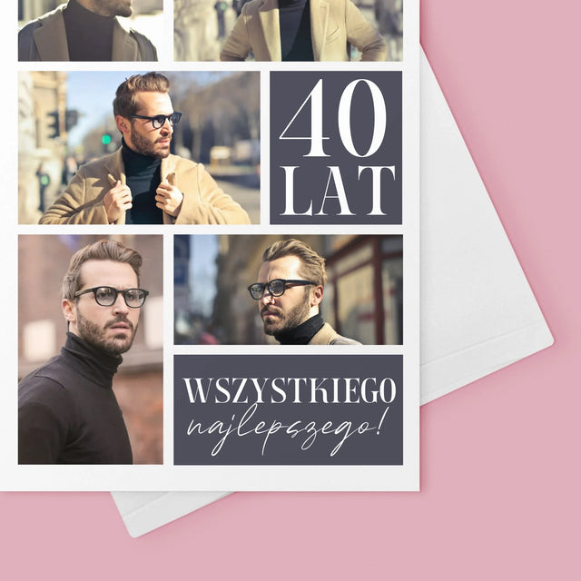 Fotokolaż: Urodziny Najlepszego - Kartka z Życzeniami