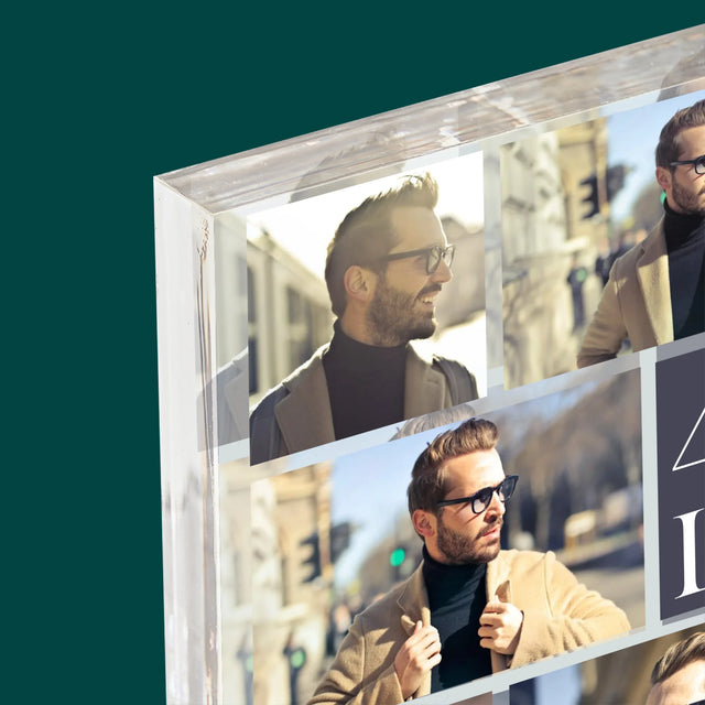 Fotokolaż: Urodziny Najlepszego - Blok Akrylowy z Nadrukiem