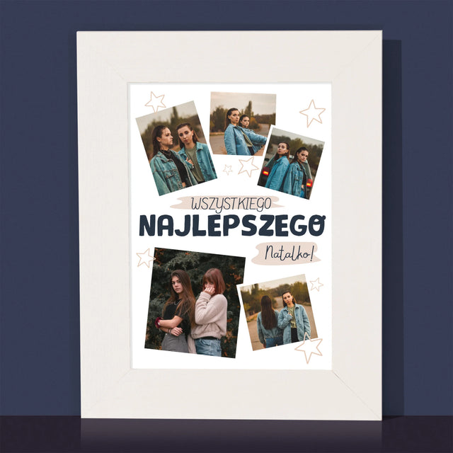 Fotokolaż: Wszystkiego Najlepszego Gwiazdki - Ramka Na Zdjęcie