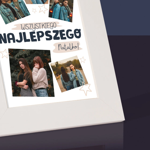 Fotokolaż: Wszystkiego Najlepszego Gwiazdki - Ramka Na Zdjęcie