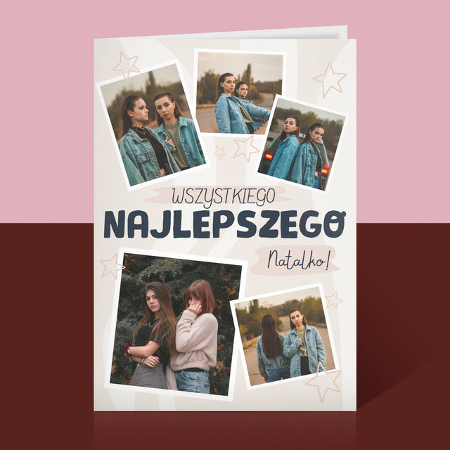 Fotokolaż: Wszystkiego Najlepszego Gwiazdki - Kartka z Życzeniami