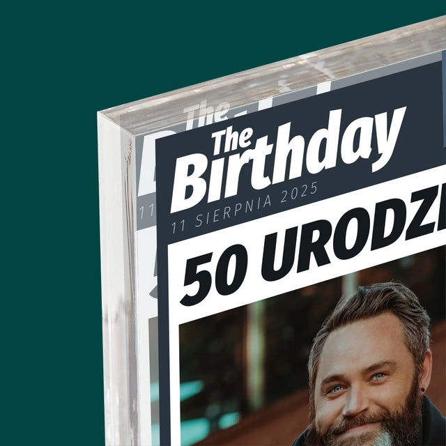 Okładka Magazynu: Birthday - Blok Akrylowy z Nadrukiem