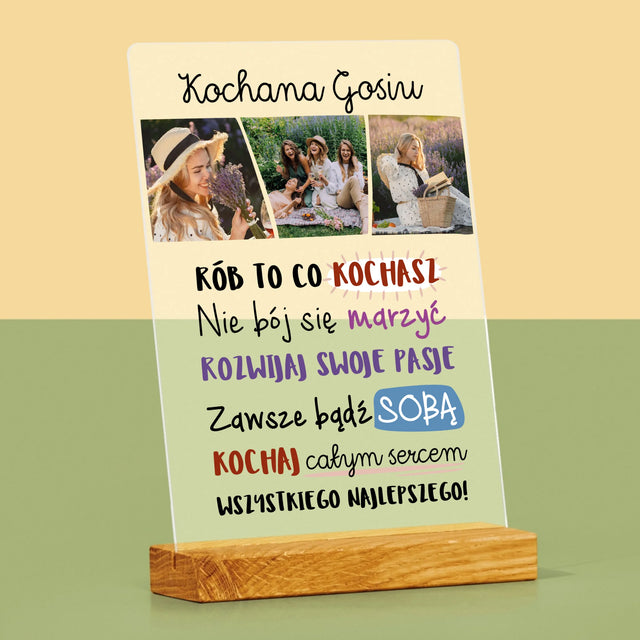 Fotokolaż: Urodziny Życzenia - Wydruk Na Szkle Akrylowym