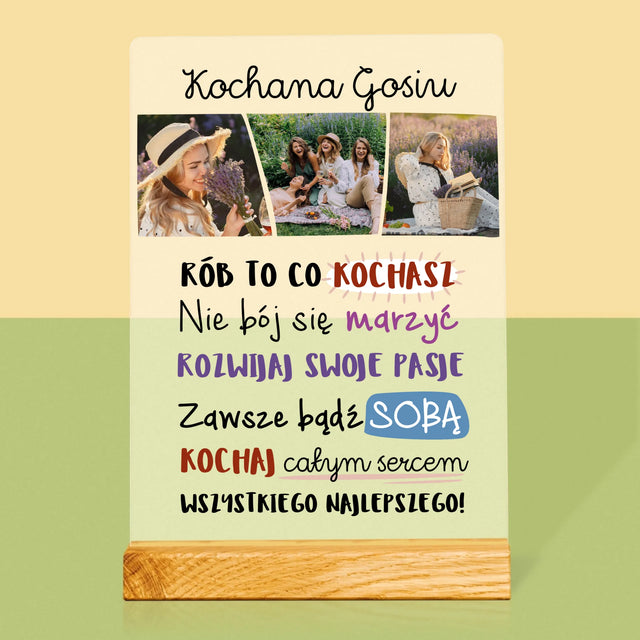 Fotokolaż: Urodziny Życzenia - Wydruk Na Szkle Akrylowym