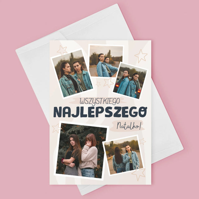 Fotokolaż: Wszystkiego Najlepszego Gwiazdki - Kartka z Życzeniami