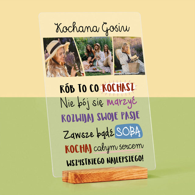 Fotokolaż: Urodziny Życzenia - Wydruk Na Szkle Akrylowym