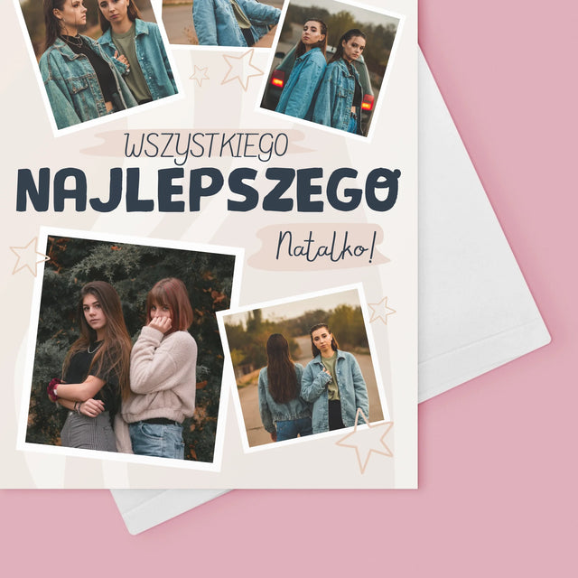 Fotokolaż: Wszystkiego Najlepszego Gwiazdki - Kartka z Życzeniami
