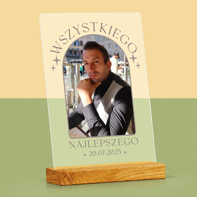 Zdjęcie i Podpis: Stylowe Urodziny - Wydruk Na Szkle Akrylowym