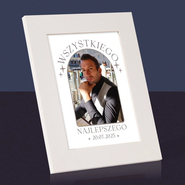 Zdjęcie i Podpis: Stylowe Urodziny - Ramka Na Zdjęcie