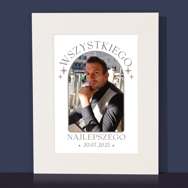 Zdjęcie i Podpis: Stylowe Urodziny - Ramka Na Zdjęcie