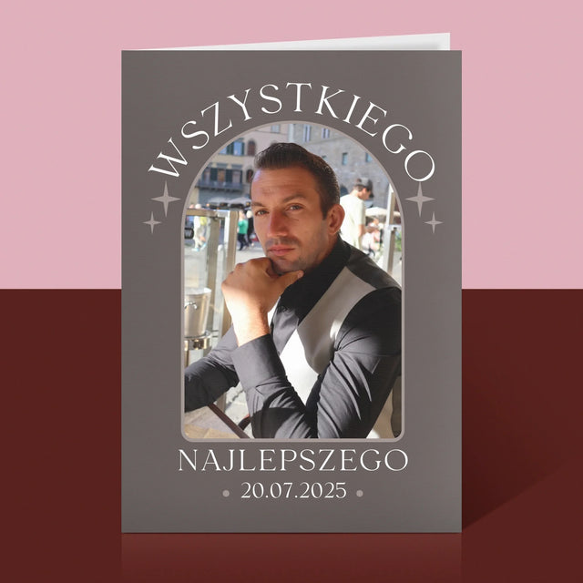 Zdjęcie i Podpis: Stylowe Urodziny - Kartka z Życzeniami