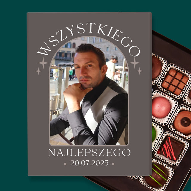 Zdjęcie i Podpis: Stylowe Urodziny - Personalizowany Praliny