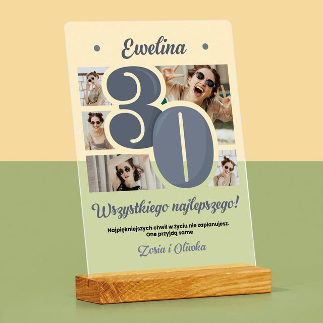 Fotokolaż: 30 Najpiękniejsze Chwile - Wydruk Na Szkle Akrylowym