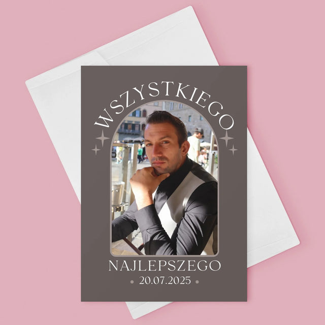 Zdjęcie i Podpis: Stylowe Urodziny - Kartka z Życzeniami