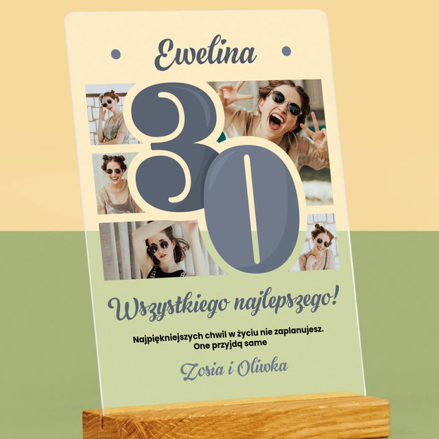 Fotokolaż: 30 Najpiękniejsze Chwile - Wydruk Na Szkle Akrylowym