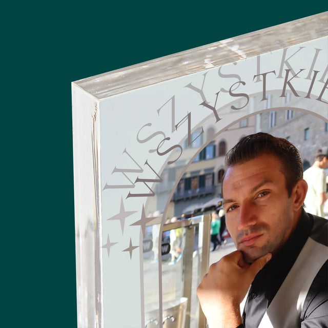 Zdjęcie i Podpis: Stylowe Urodziny - Blok Akrylowy z Nadrukiem