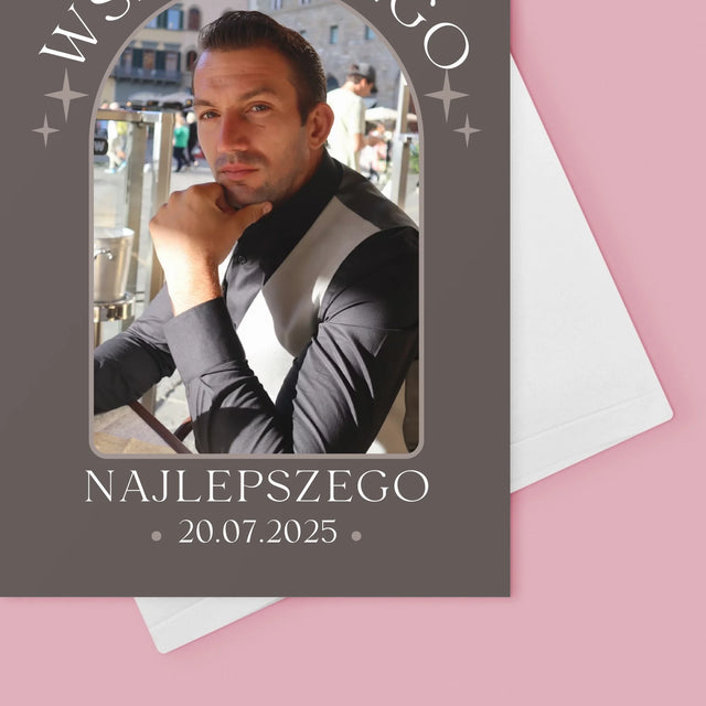 Zdjęcie i Podpis: Stylowe Urodziny - Kartka z Życzeniami