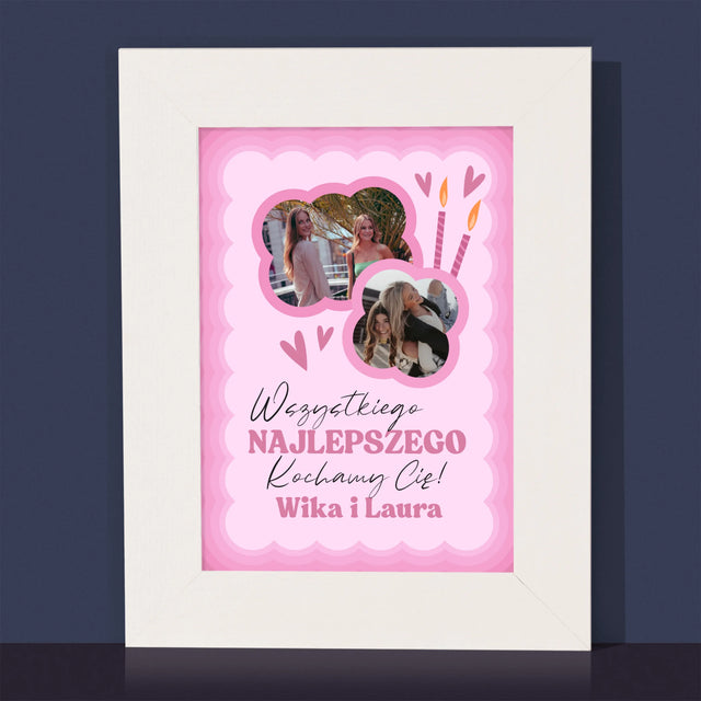 Fotokolaż: Różowe Urodziny - Ramka Na Zdjęcie