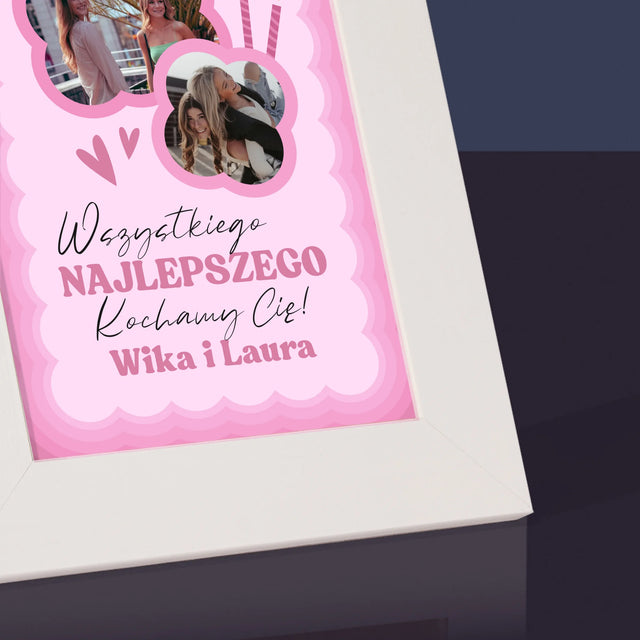 Fotokolaż: Różowe Urodziny - Ramka Na Zdjęcie