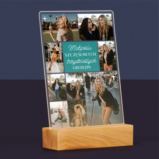 Fotokolaż: Szczęśliwych Urodzin - Wydruk Na Szkle Akrylowym