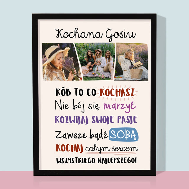 Fotokolaż: Urodziny Życzenia - Wydruk Obramowany