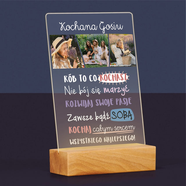 Fotokolaż: Urodziny Życzenia - Wydruk Na Szkle Akrylowym