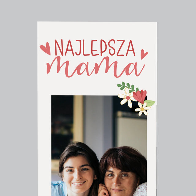 Zdjęcie i Podpis: Najlepsza Mama Świat - Magnes Na Lodówkę