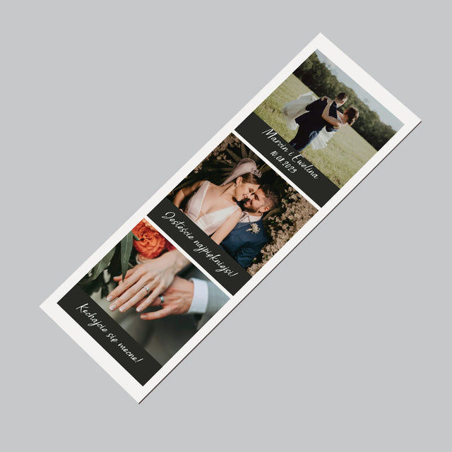 Zdjęcie i Podpis: Ślubne - Magnes na lodówkę