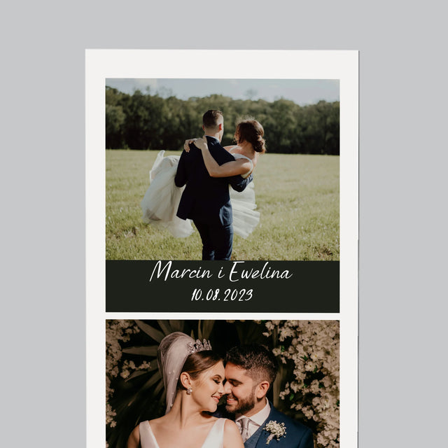 Zdjęcie i Podpis: Ślubne - Magnes na lodówkę