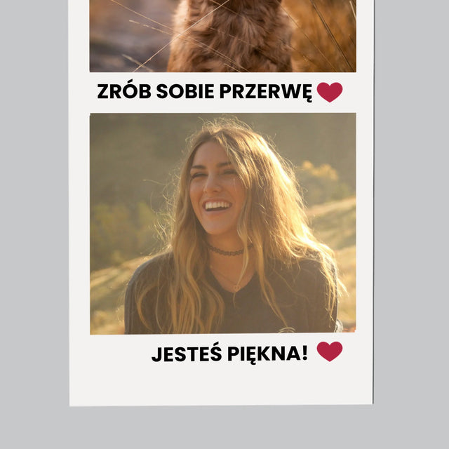 Zdjęcie i Podpis: Pozytywne Myśli - Magnes na lodówkę