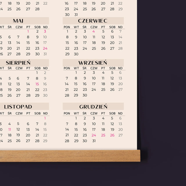 Kreator Postaci: Rodzina z Dziećmi - Kalendarz Plakatowy z Listwami