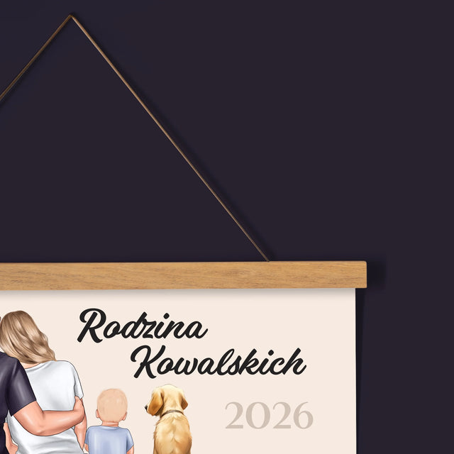 Kreator Postaci: Portret Rodzinny - Kalendarz Plakatowy z Listwami