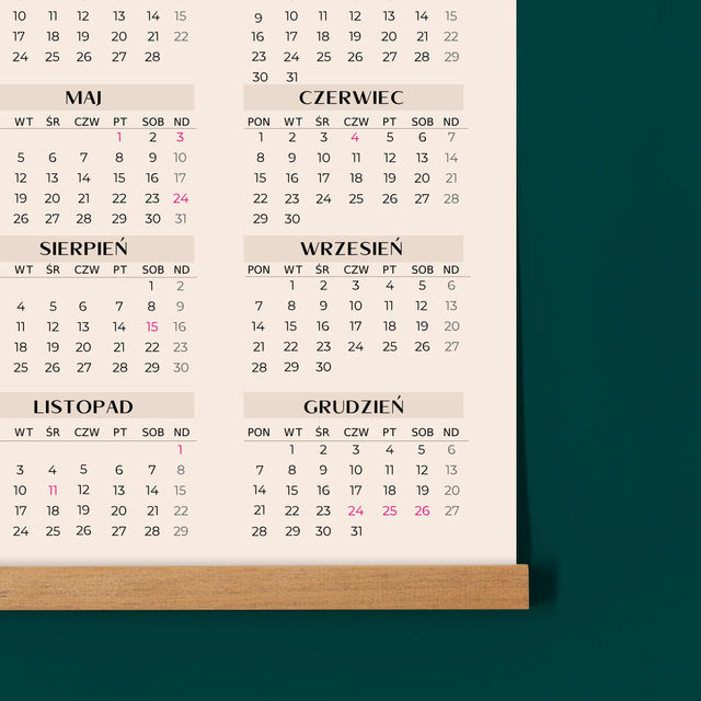 Zdjęcie i Podpis: Nic Nie Muszę! Emerytka - Kalendarz Plakatowy z Listwami