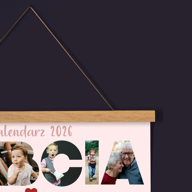 Słowo Ze Zdjęć: Babcia - Kalendarz Plakatowy z Listwami