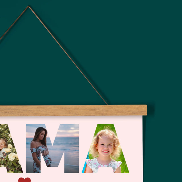 Słowo Ze Zdjęć: Mama - Kalendarz Plakatowy z Listwami