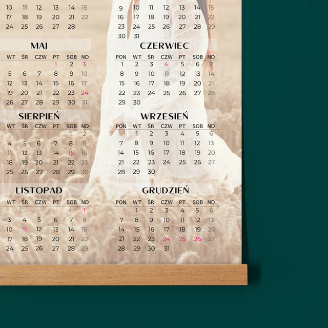 Słowo Ze Zdjęć: Najlepsza Mama Na Świecie - Kalendarz Plakatowy z Listwami