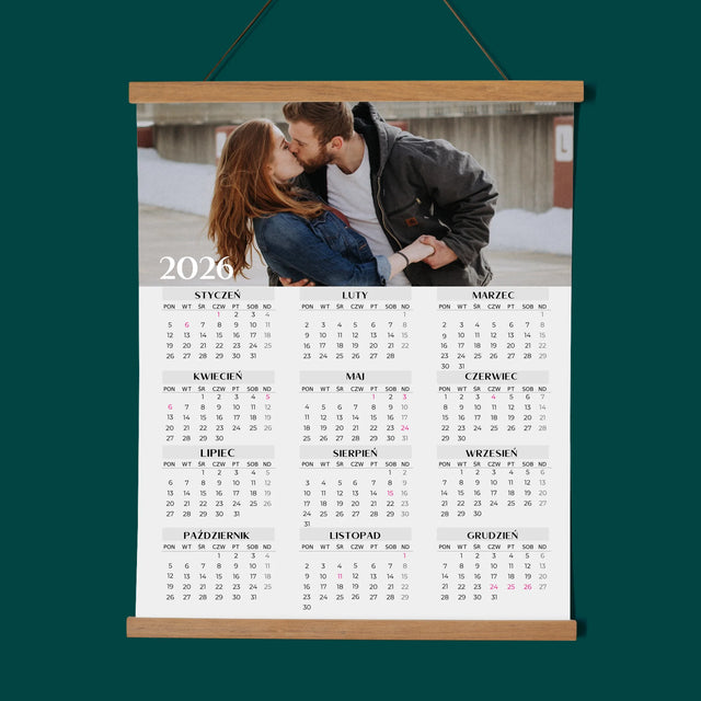 Zdjęcie: Twoje Zdjęcie - Kalendarz Plakatowy z Listwami