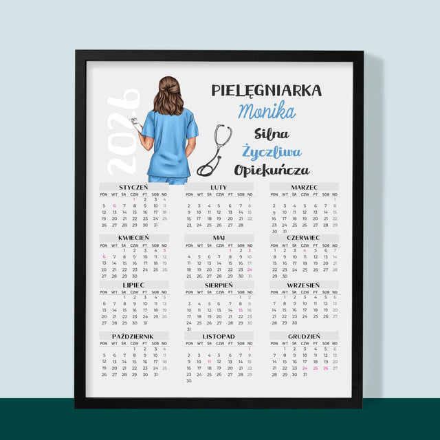 Kreator Postaci: Cechy Pielęgniarki - Kalendarz w Ramce