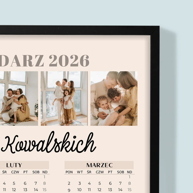 Fotokolaż: Zdjęcia Rodzinne - Kalendarz w Ramce