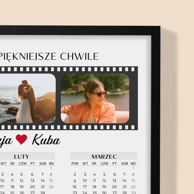 Fotokolaż: Najpiękniejsze Chwile Klisza - Kalendarz w Ramce