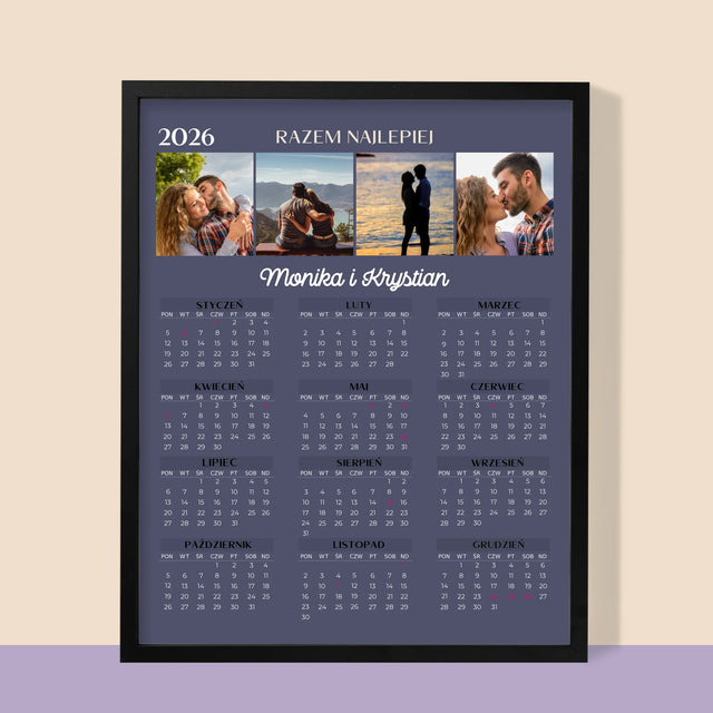 Fotokolaż: Razem Nam Najlepiej - Kalendarz w Ramce