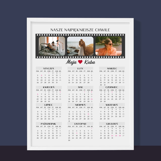 Fotokolaż: Najpiękniejsze Chwile Klisza - Kalendarz w Ramce